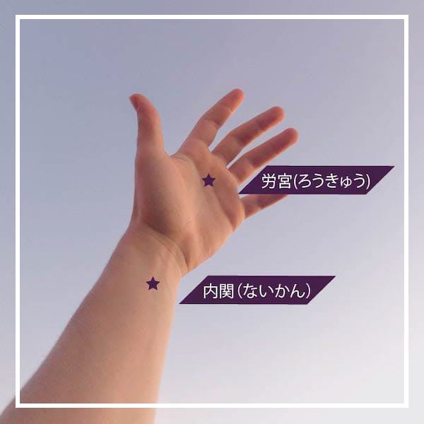 労宮(ろうきゅう)内関（ないかん）